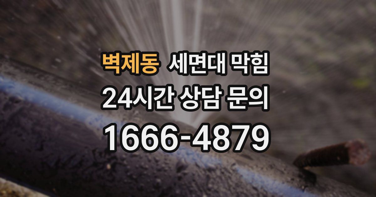 벽제동 세면대 막힘