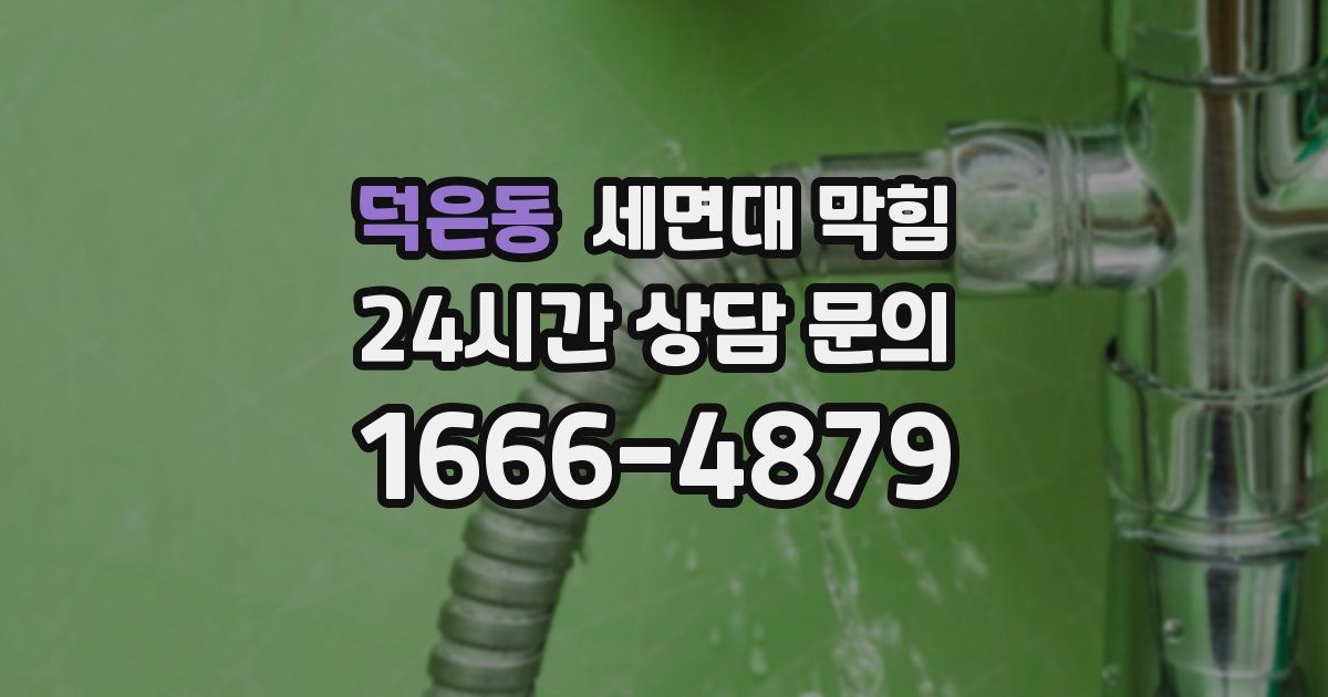 덕은동 세면대 막힘