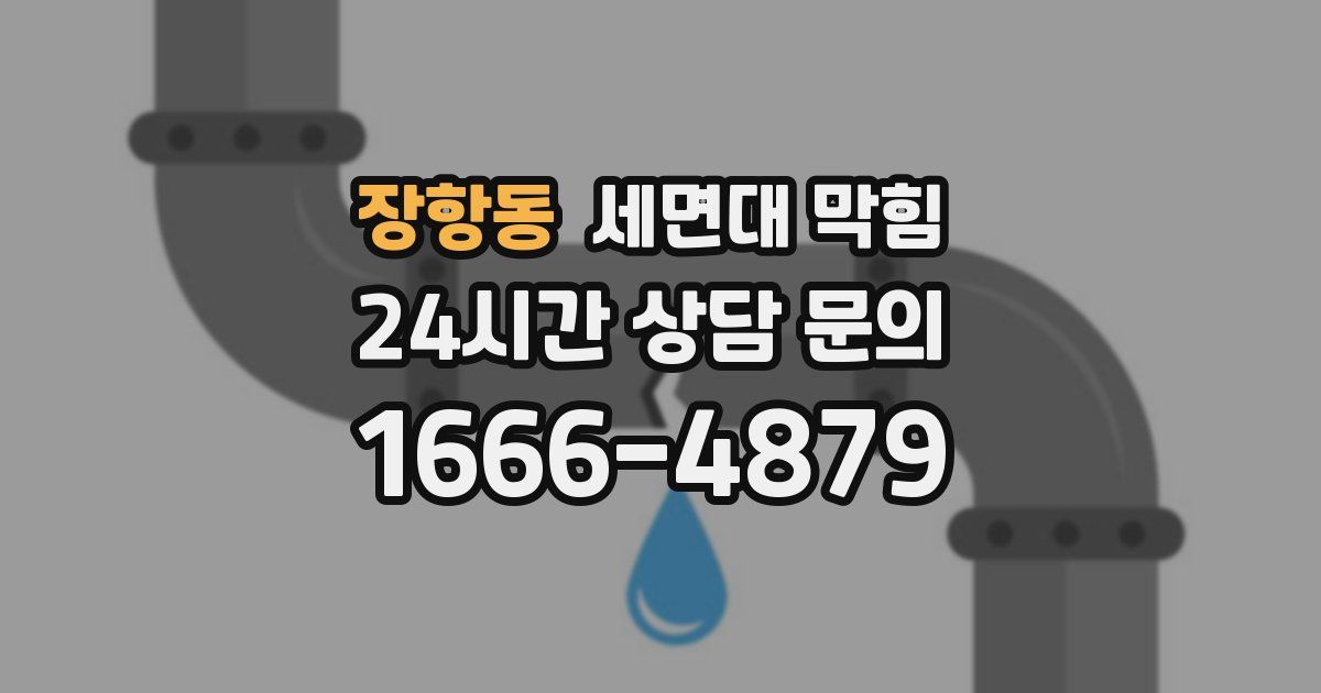 장항동 세면대 막힘
