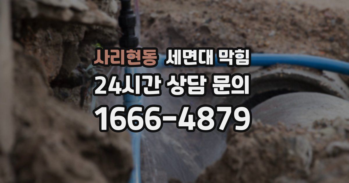 사리현동 세면대 막힘