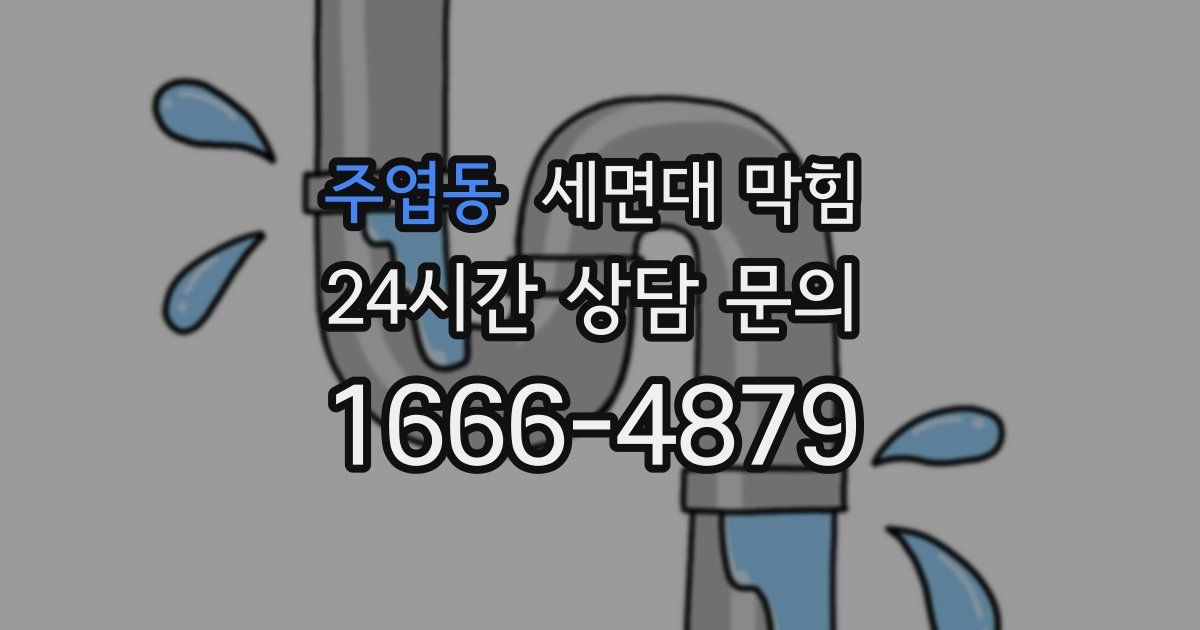 주엽동 세면대 막힘