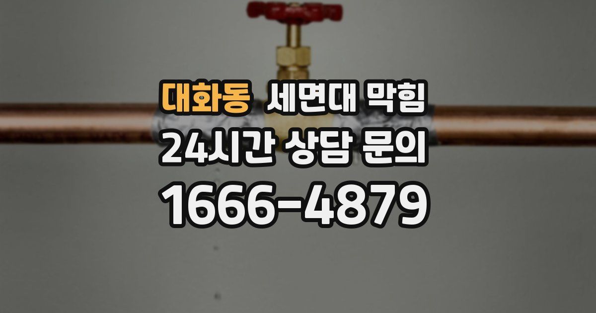 대화동 세면대 막힘