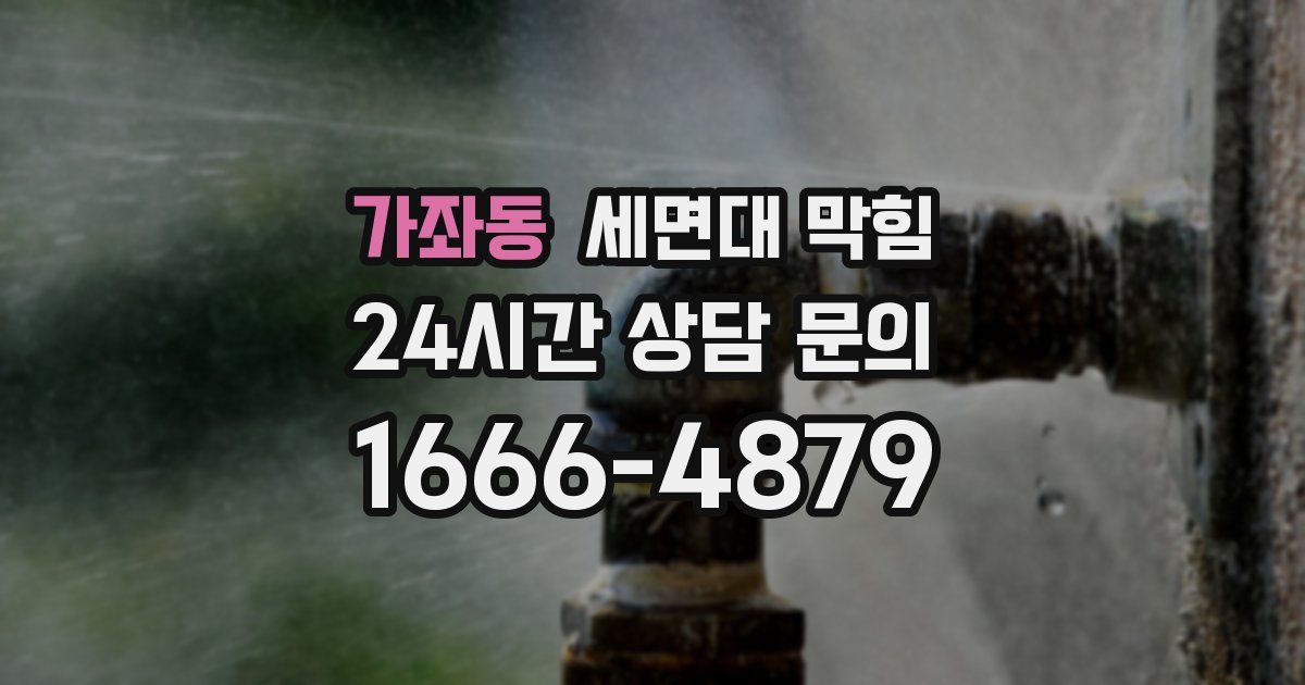 가좌동 세면대 막힘