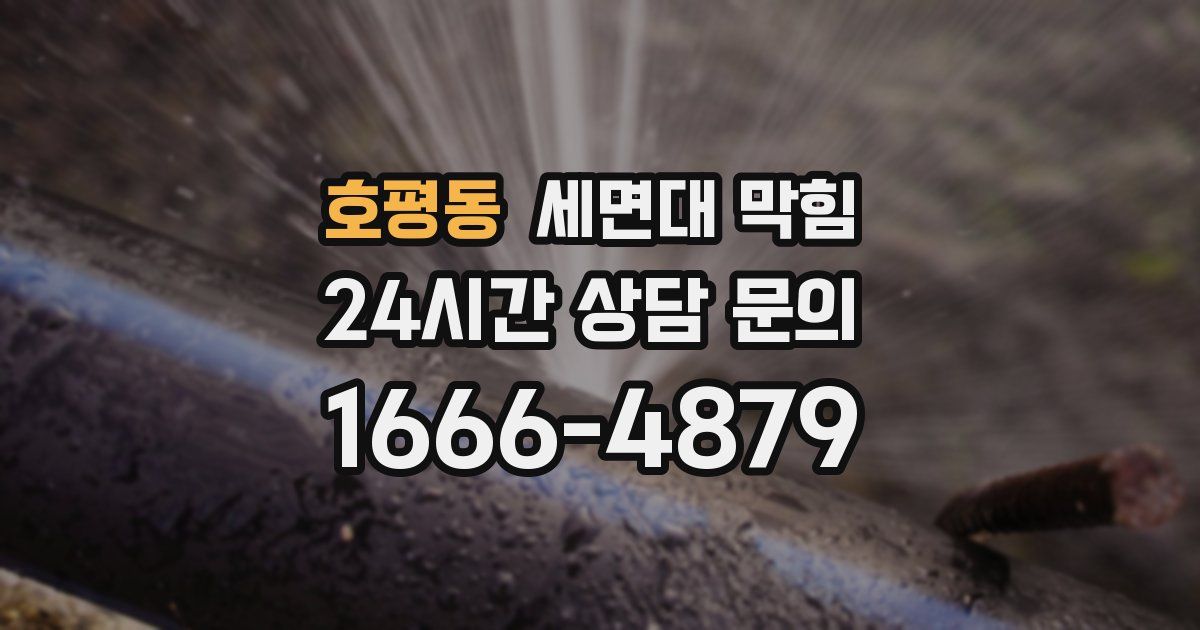 호평동 세면대 막힘