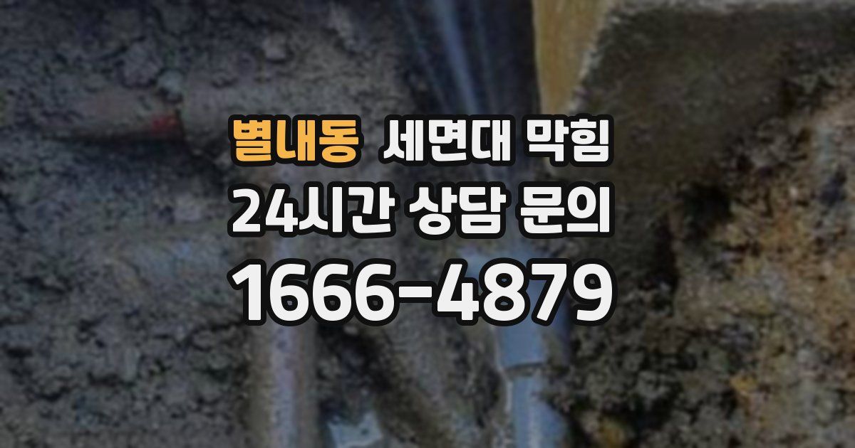 별내동 세면대 막힘