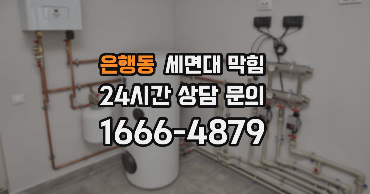 은행동 세면대 막힘