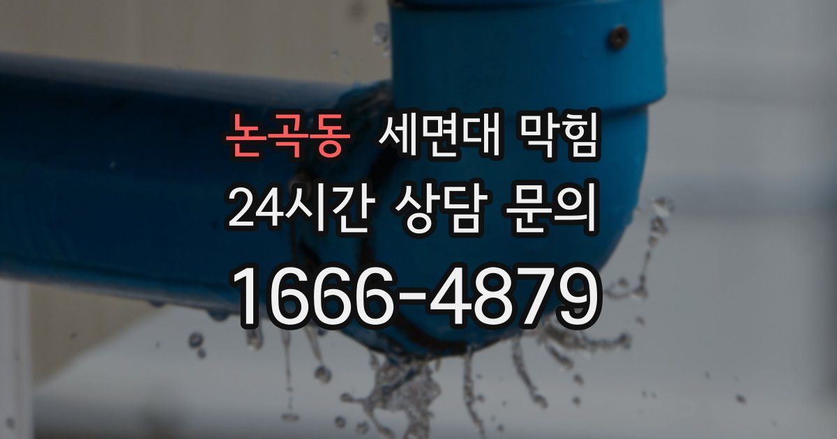 논곡동 세면대 막힘