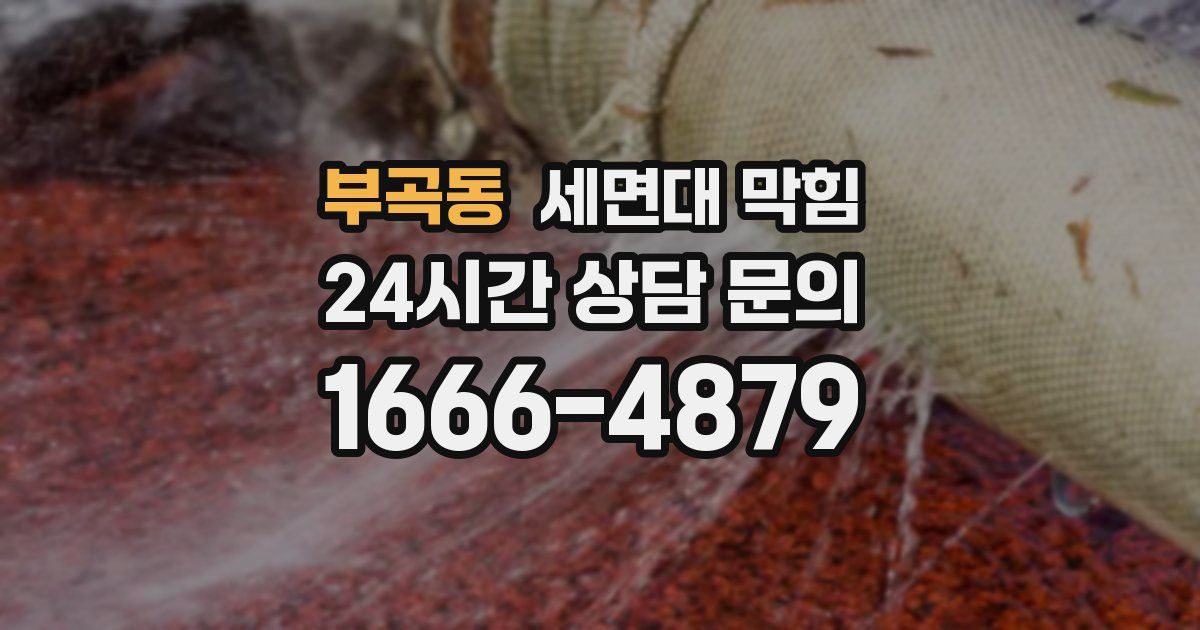 부곡동 세면대 막힘