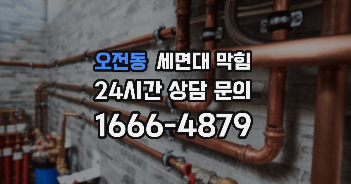 오전동 세면대 막힘