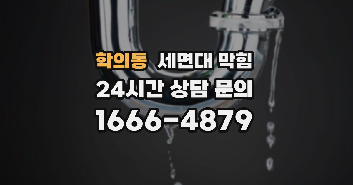 학의동 세면대 막힘