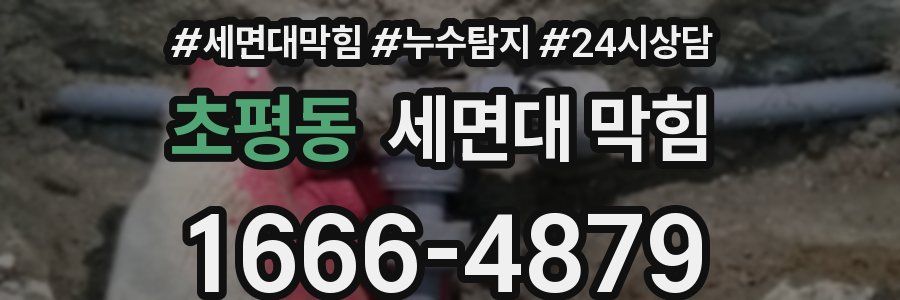 초평동 세면대 막힘