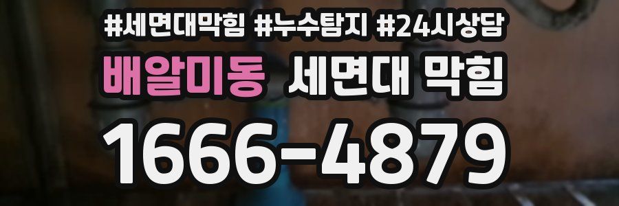 배알미동 세면대 막힘