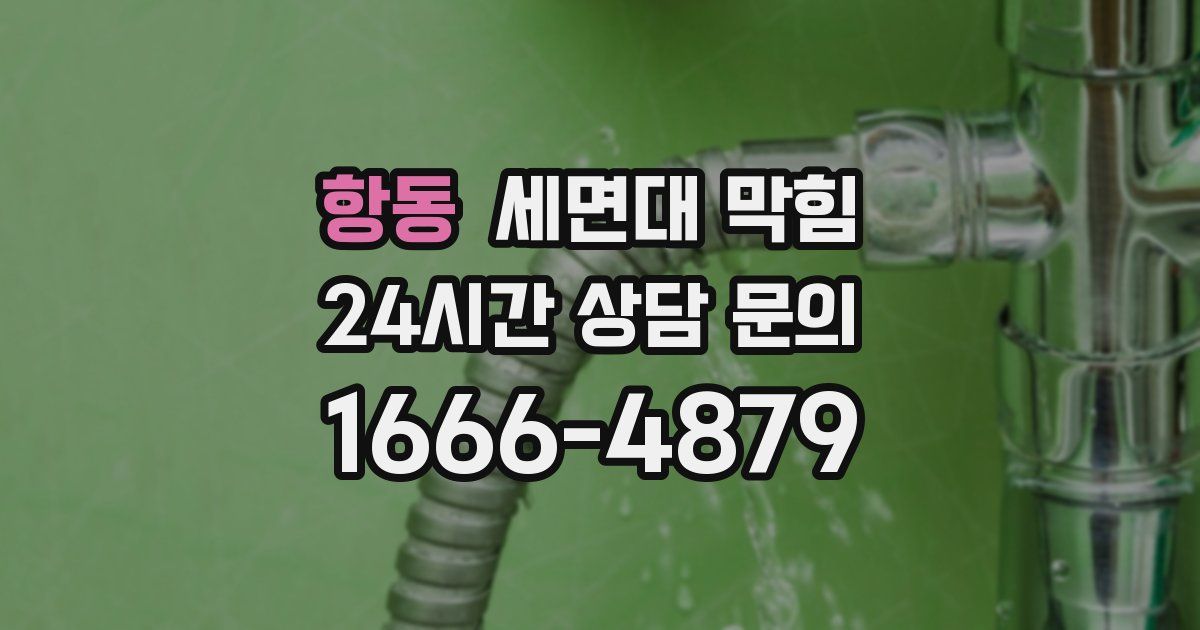 항동 세면대 막힘