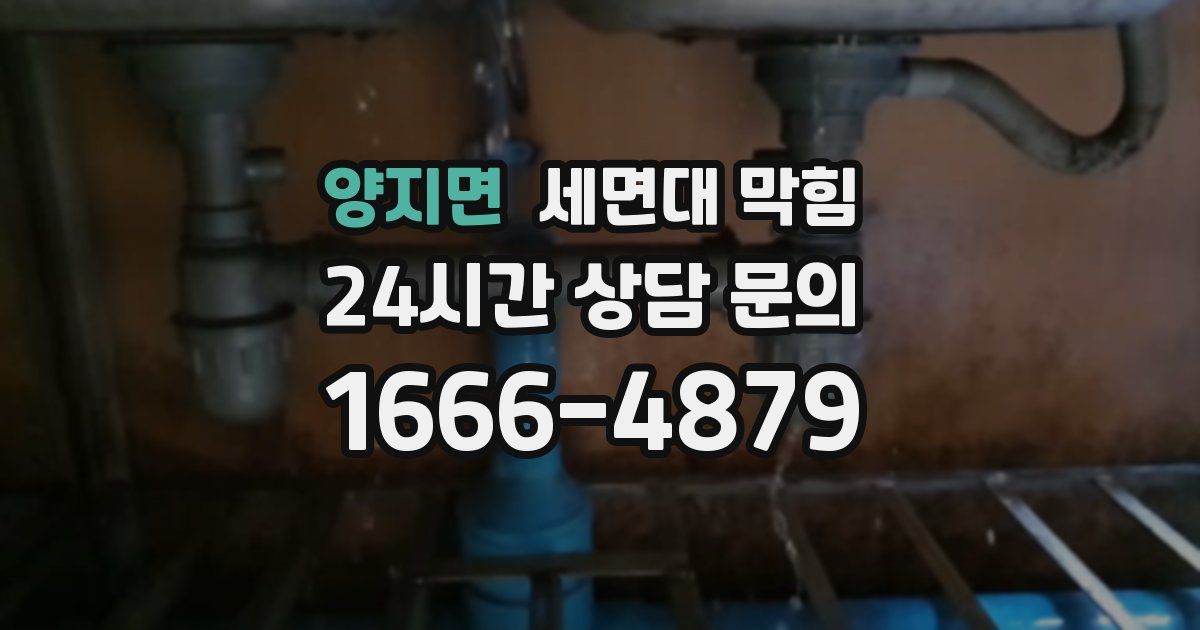 양지면 세면대 막힘