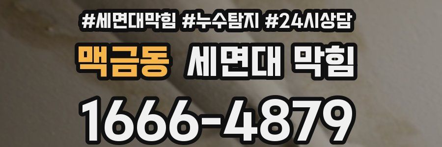 맥금동 세면대 막힘