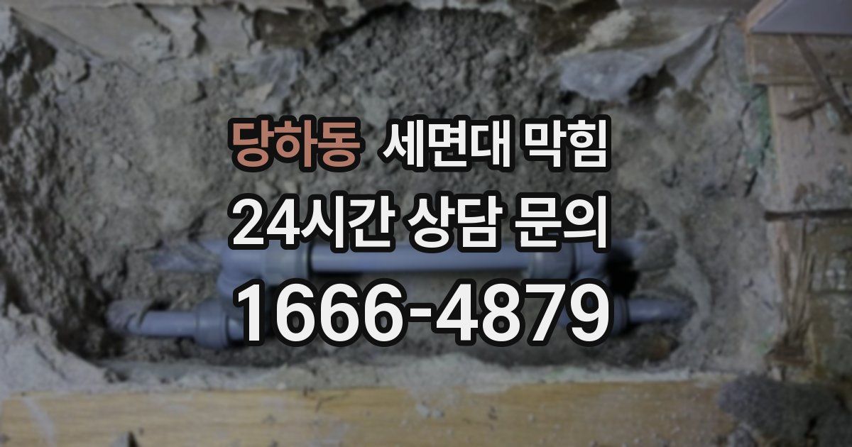 당하동 세면대 막힘