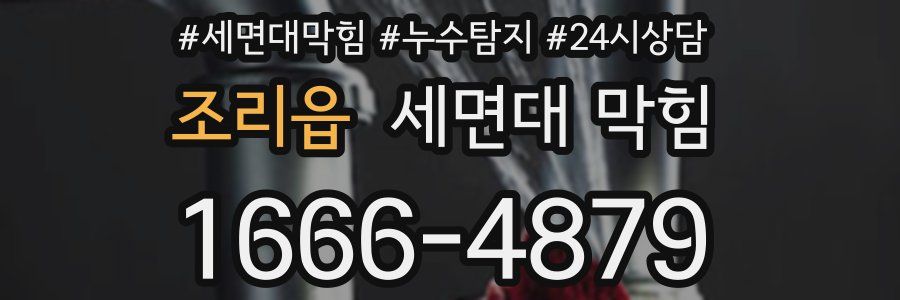 조리읍 세면대 막힘