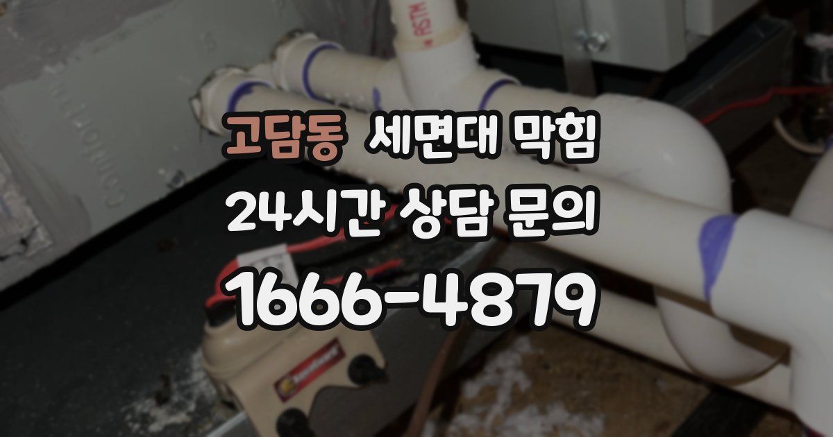 고담동 세면대 막힘