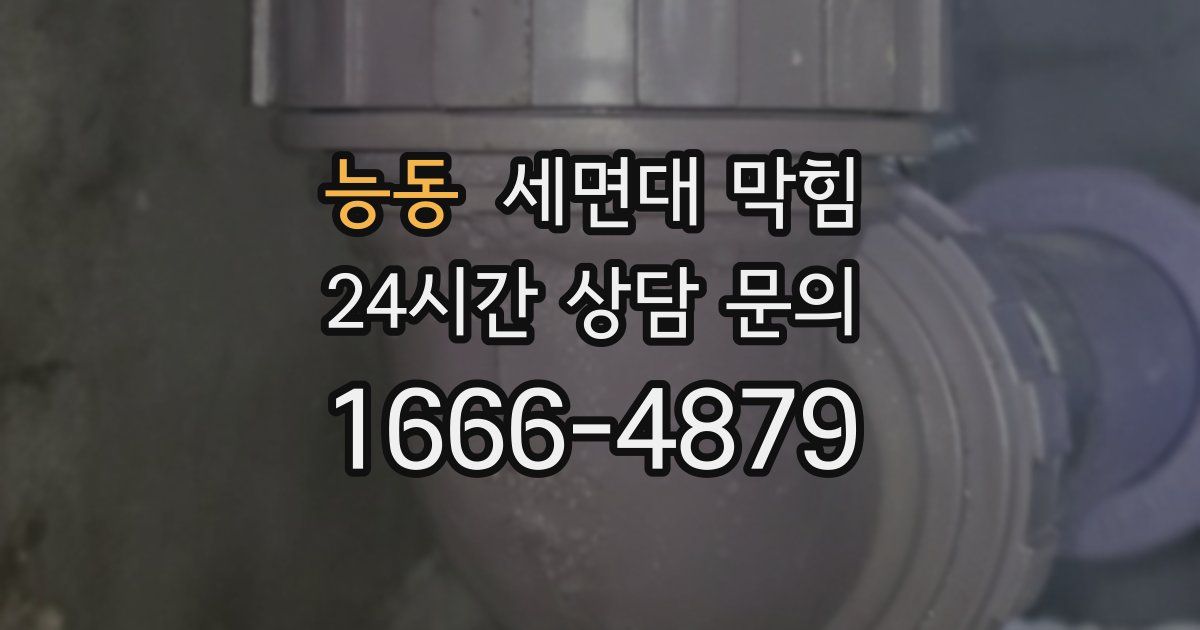 능동 세면대 막힘