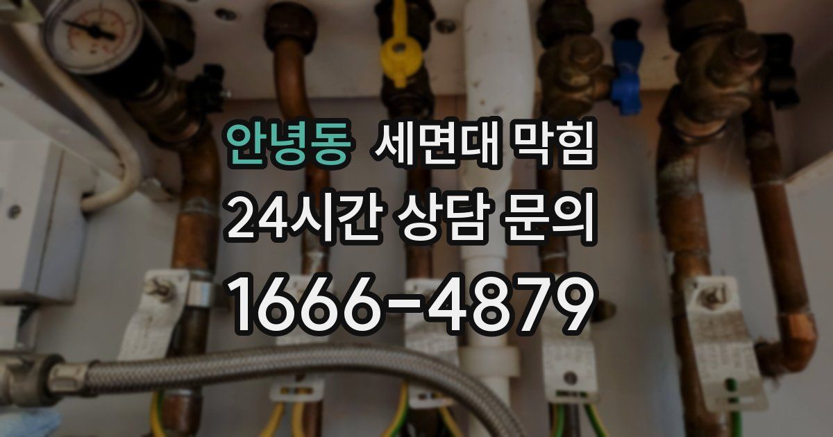 안녕동 세면대 막힘