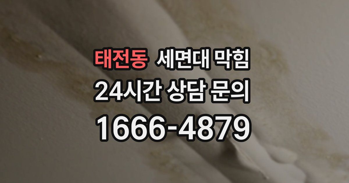 태전동 세면대 막힘