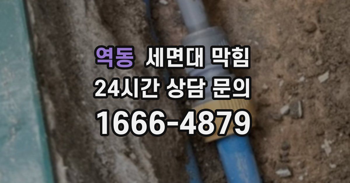 역동 세면대 막힘