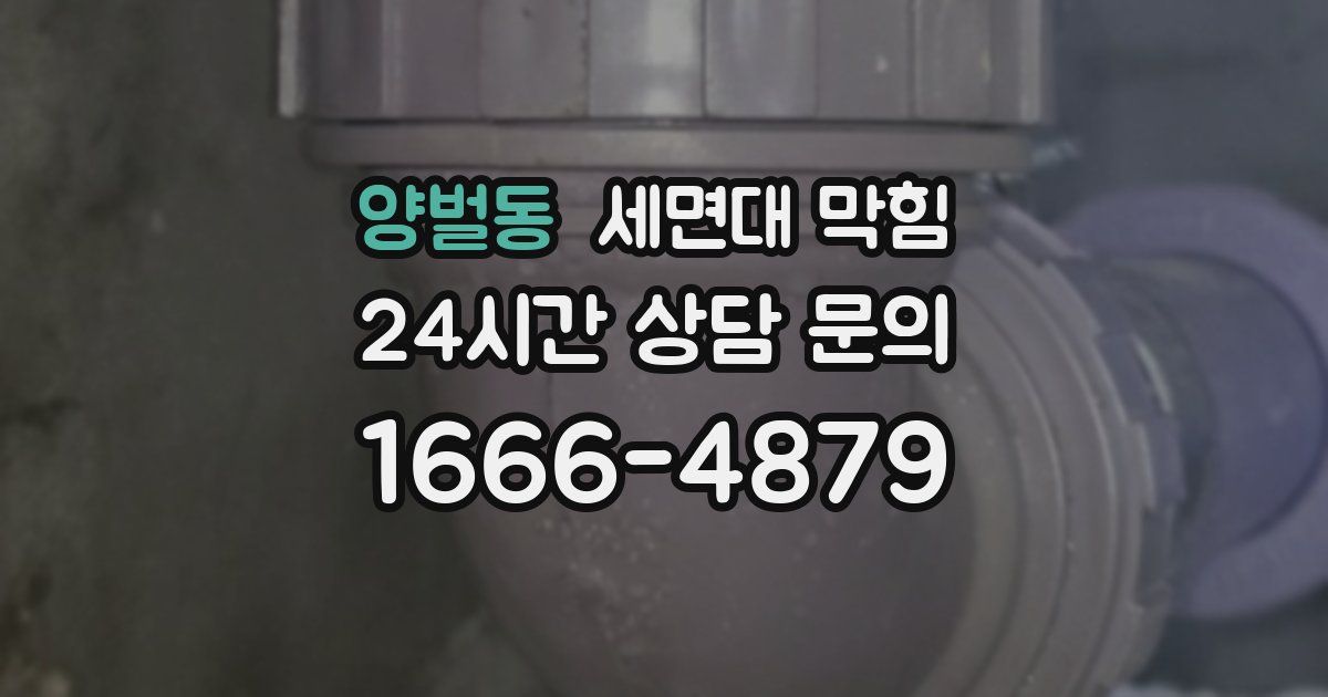 양벌동 세면대 막힘