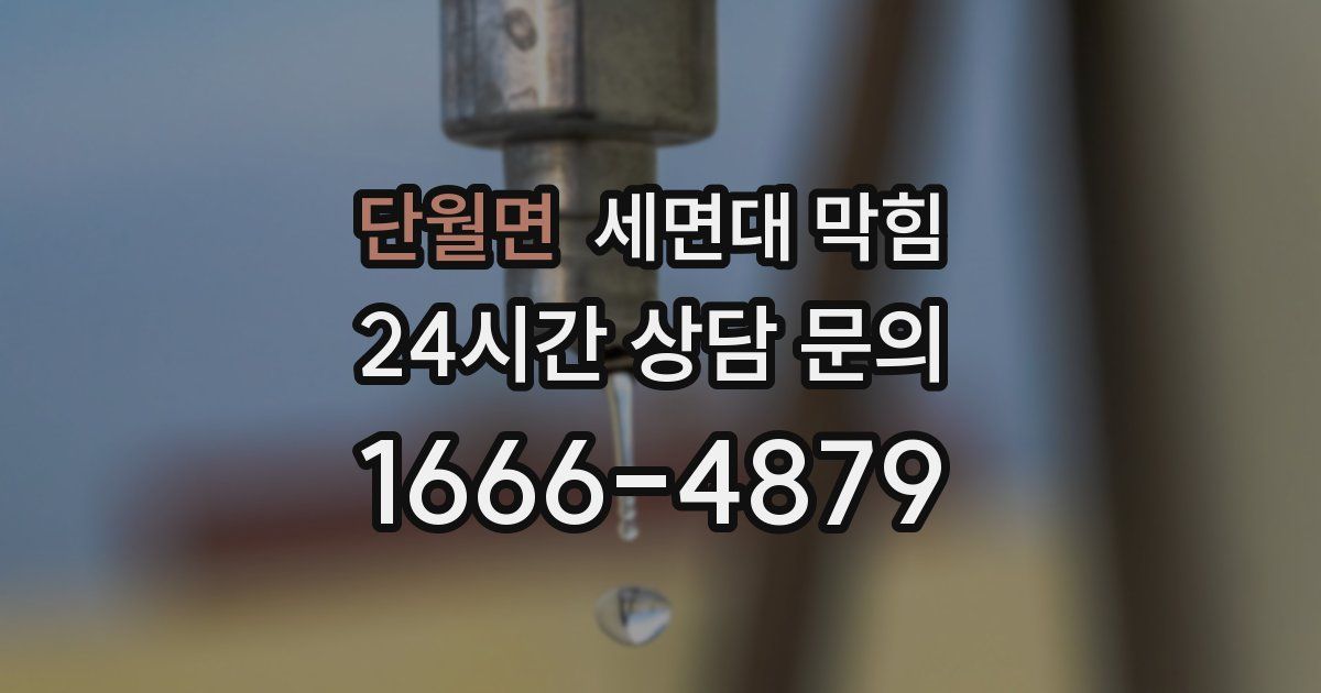 단월면 세면대 막힘