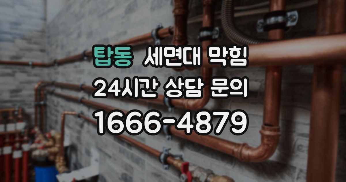 탑동 세면대 막힘