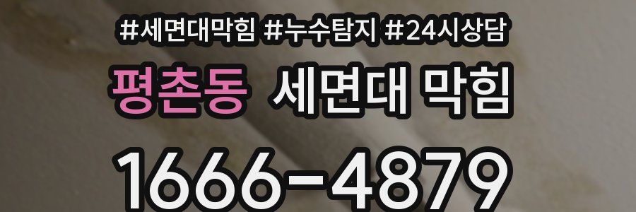 평촌동 세면대 막힘