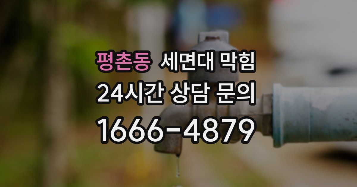 평촌동 세면대 막힘