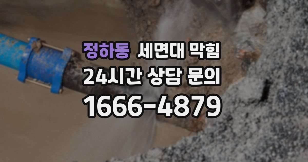 정하동 세면대 막힘