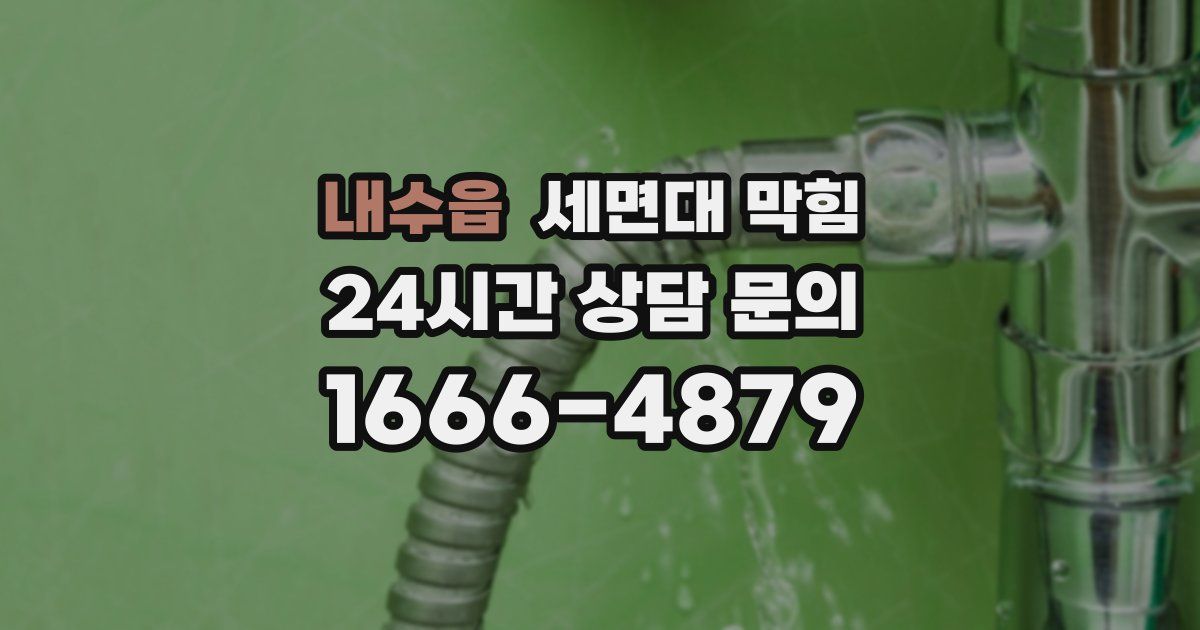내수읍 세면대 막힘