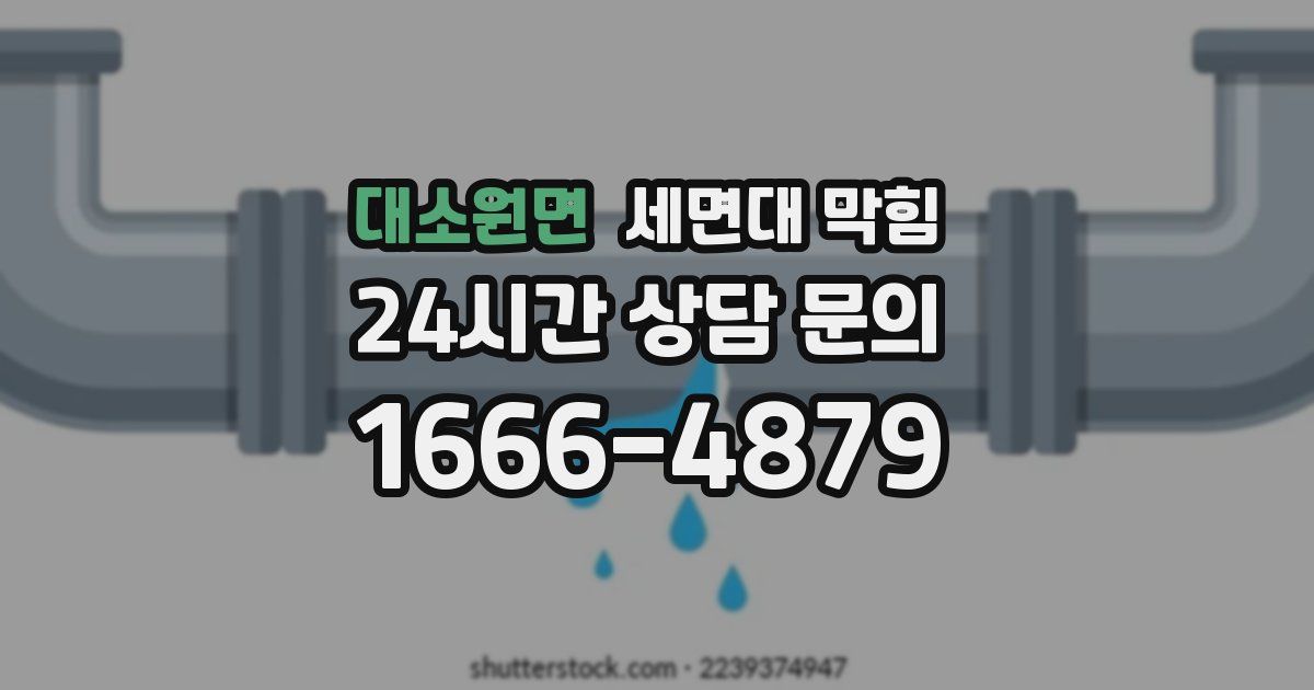대소원면 세면대 막힘