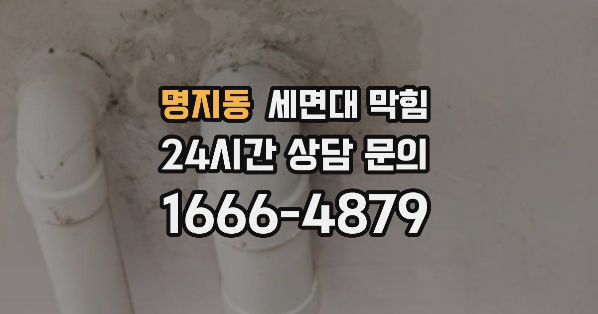 명지동 세면대 막힘