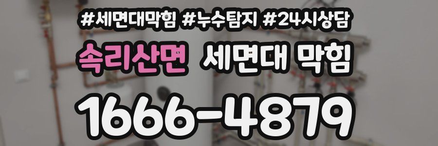 속리산면 세면대 막힘