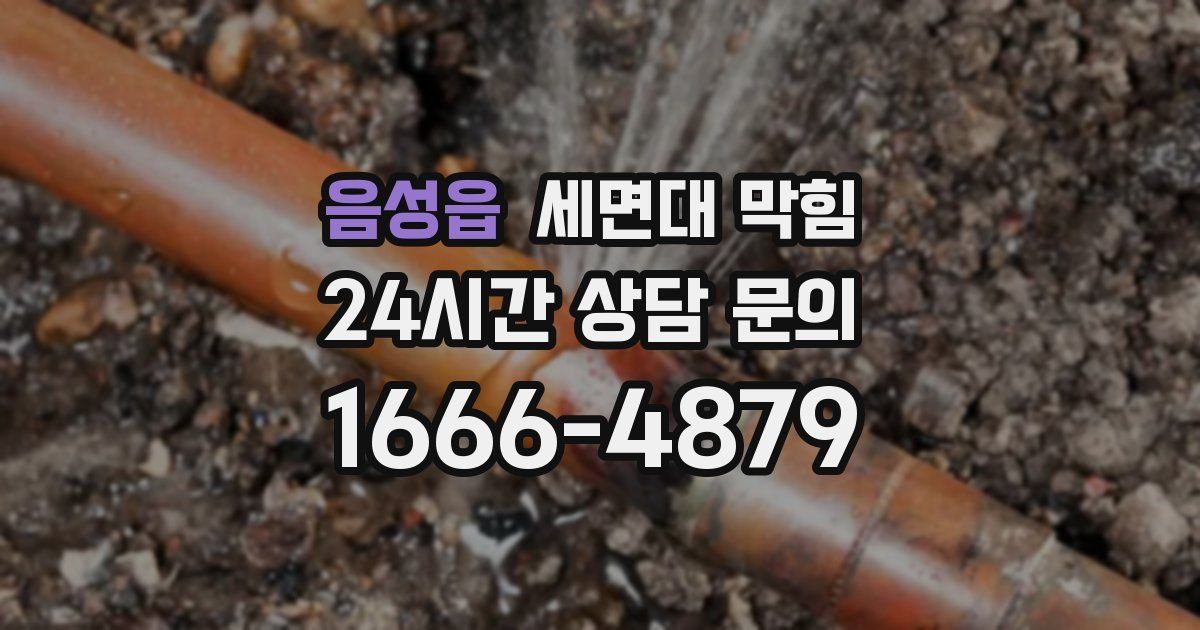 음성읍 세면대 막힘