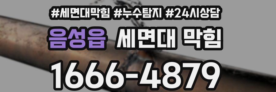 음성읍 세면대 막힘