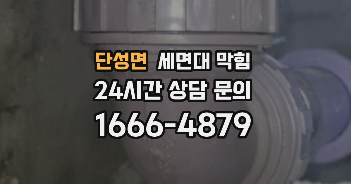 단성면 세면대 막힘