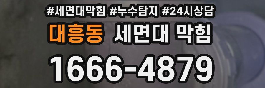 대흥동 세면대 막힘