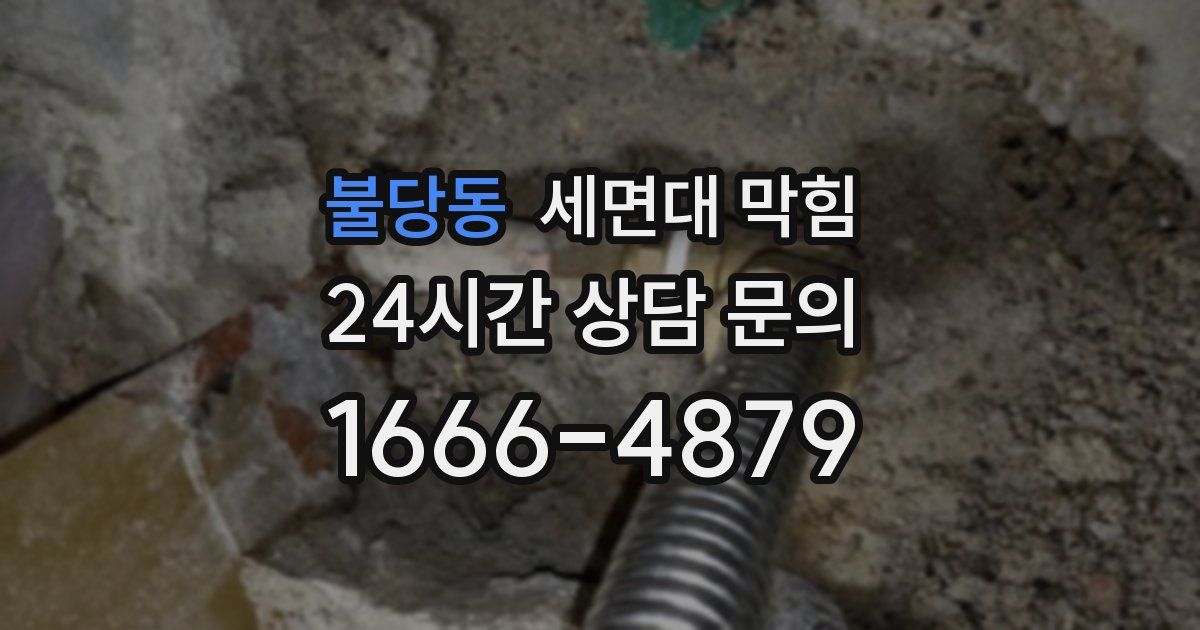 불당동 세면대 막힘