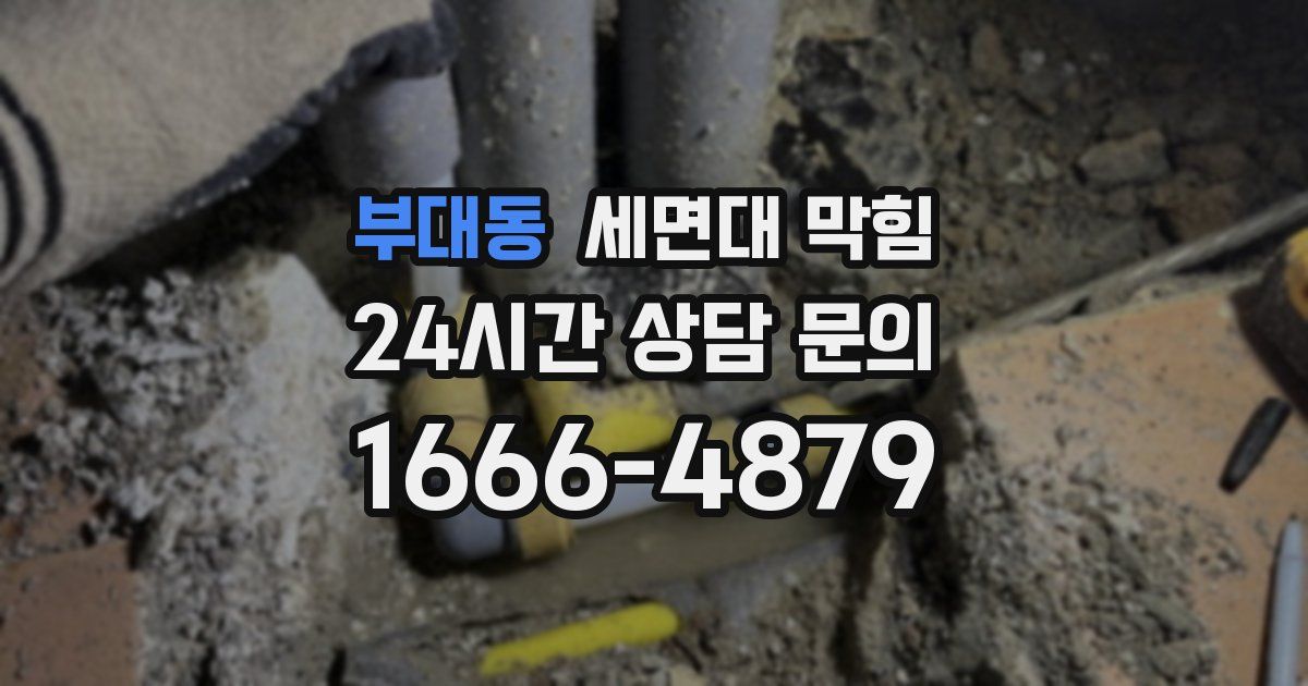 부대동 세면대 막힘
