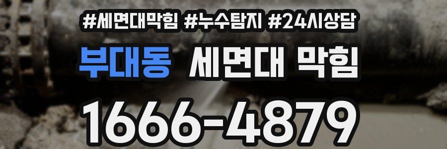부대동 세면대 막힘