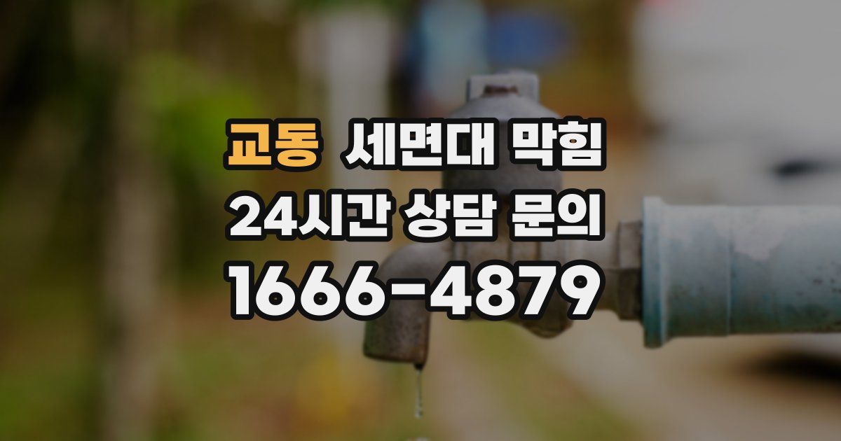 교동 세면대 막힘