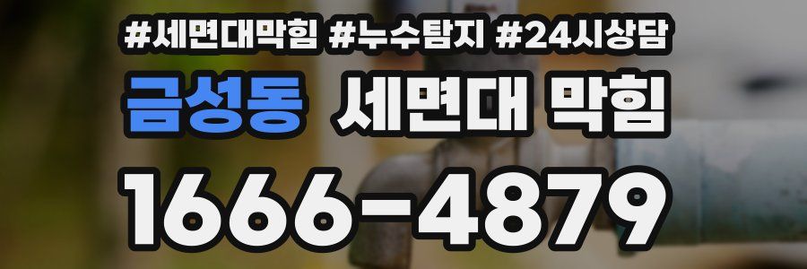 금성동 세면대 막힘