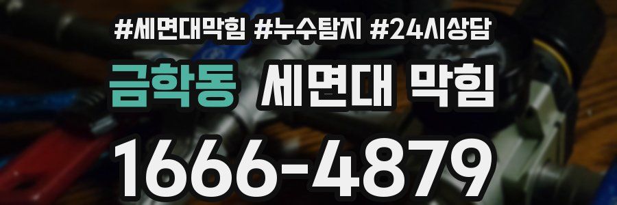 금학동 세면대 막힘