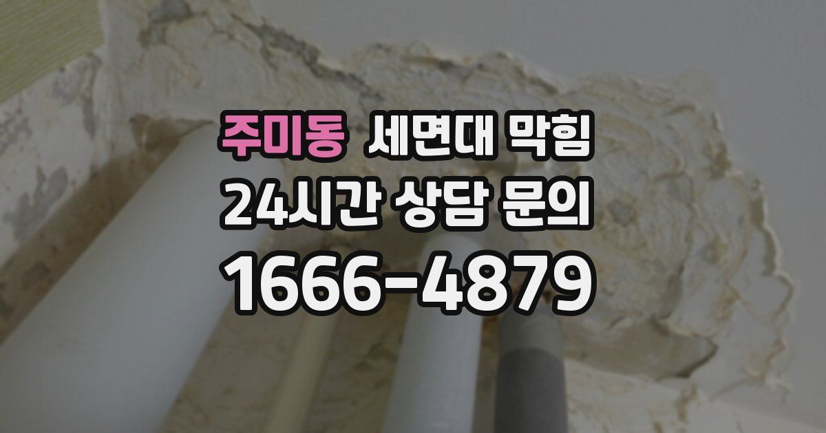 주미동 세면대 막힘