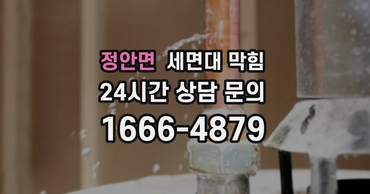 정안면 세면대 막힘