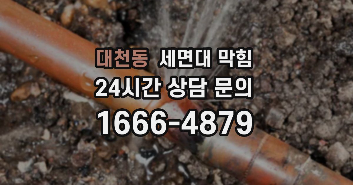 대천동 세면대 막힘