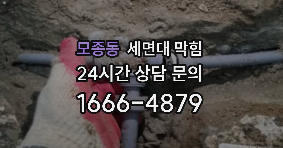 모종동 세면대 막힘